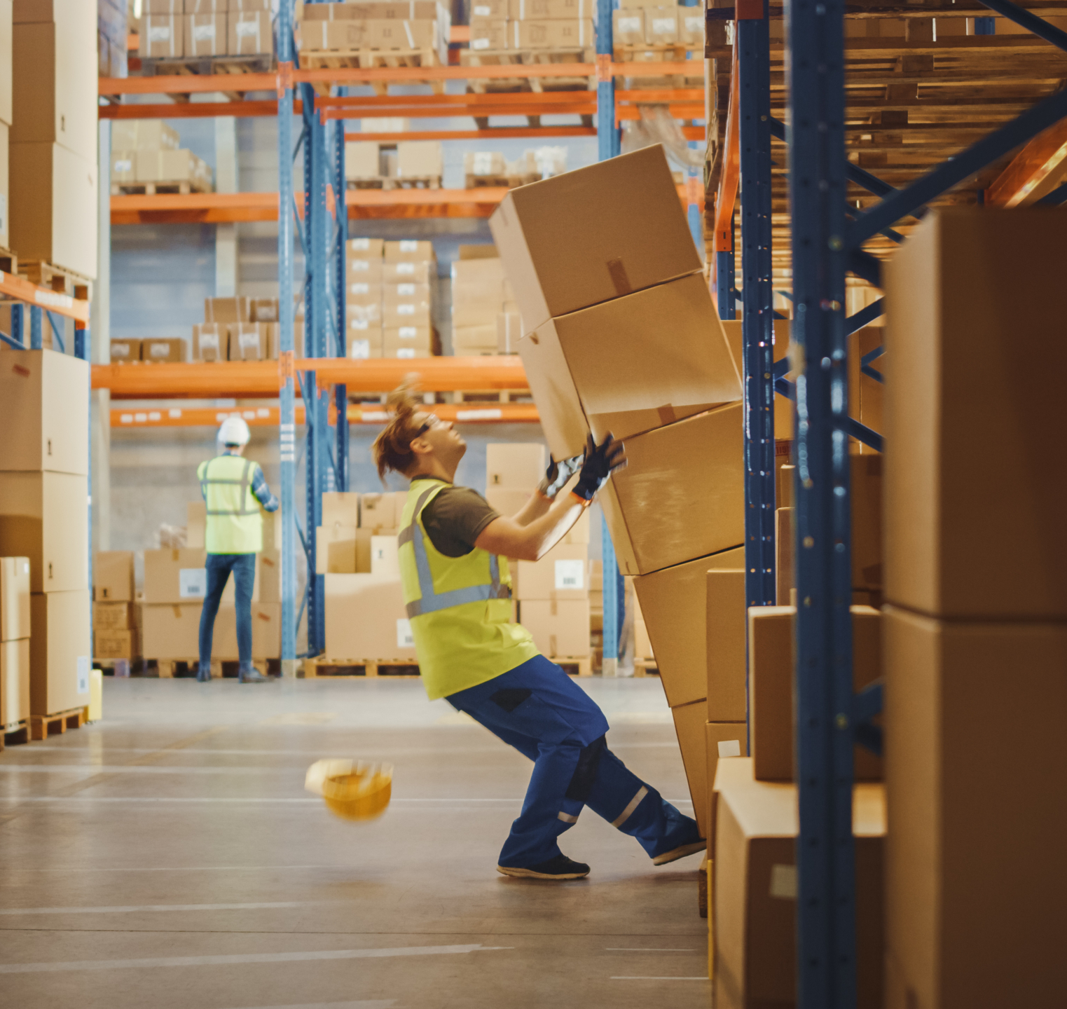 Shot,Of,A,Warehouse,Worker,Has,Work,Related,Accident.,He
